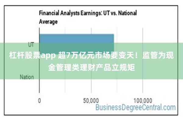 杠杆股票app 超7万亿元市场要变天！监管为现金管理类理财产品立规矩